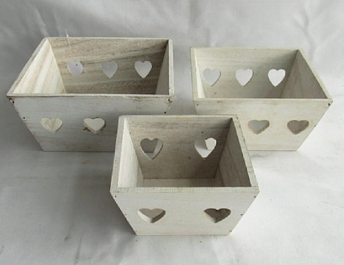 wooden crate,gift basket,wooden box,S/3