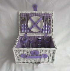 picnic basket set,wicker picnic basket,service for 2,customized available