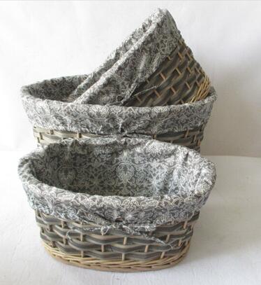 wooden storage basket gift basket