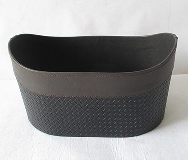 faux leather storage basket gift basket