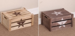 wooden crate,gift basket,wooden box,storage box with cover,S/2