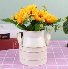 artificial flower pot metal plant pot