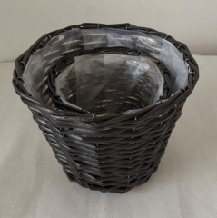 garden pot,flower pot,wicker basket with plastic liner