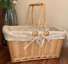 willow shopping basket willow storage basket