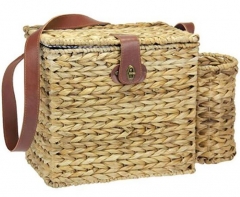 picnic basket set,picnic hamper,made of water hyacinth