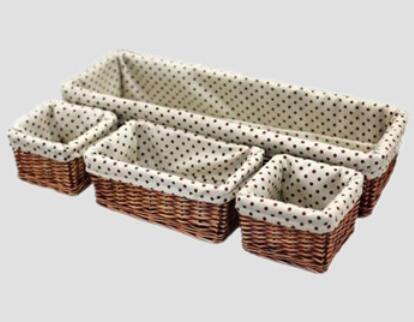 willow storage basket set of 4