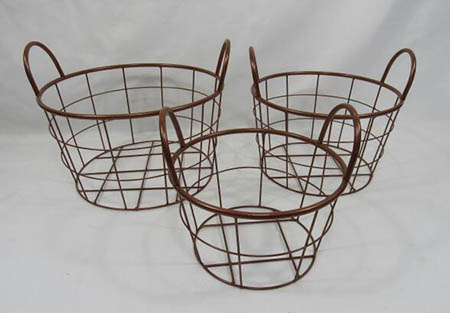 wire storage basket gift basket fruit basket set of 3