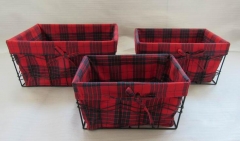 wire storage basket gift basket with liner