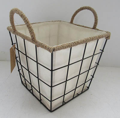 wire storage basket gift basket with liner