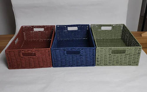 paper rope storage basket gift basket with handle