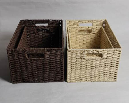 paper rope storage basket gift basket set of 2