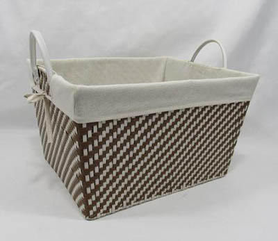storage basket laundry basket,made of paper rope with liner