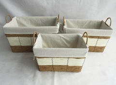 paper rope storage basket gift basket with liner