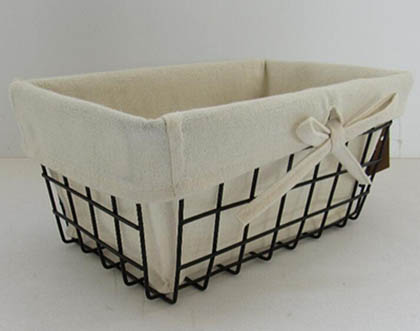 wire storage basket gift basket with liner