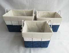 paper rope storage basket gift basket with liner