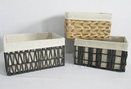 paper rope storage basket gift basket with liner
