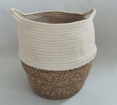 cotton rope basket,belly flower pot