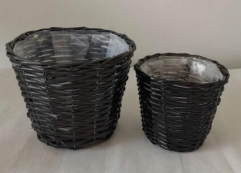 garden pot,flower pot,wicker basket with plastic liner