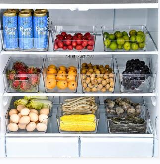 Super clear refrigerator food storage container storage bins