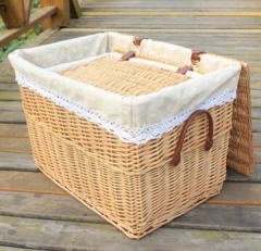 wicker storage basket,wicker laundry basket,set of 3
