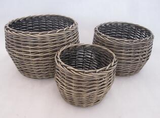 wicker basket,storage basket,fruit basket,S/3