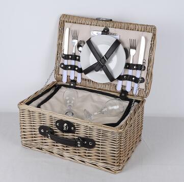 wicker picnic basket willow picnic hamper