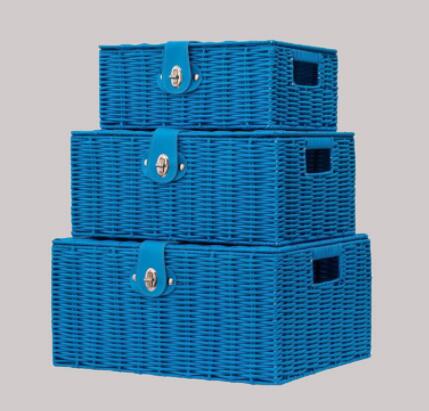 resin wicker storage basket gift hamper set of 3