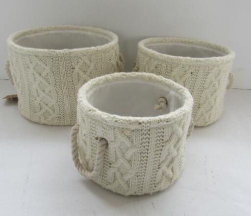 storage basket gift basket yarn basket set of 3