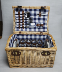 willow picnic basket set,wicker picnic hamper,service for 2 or 4